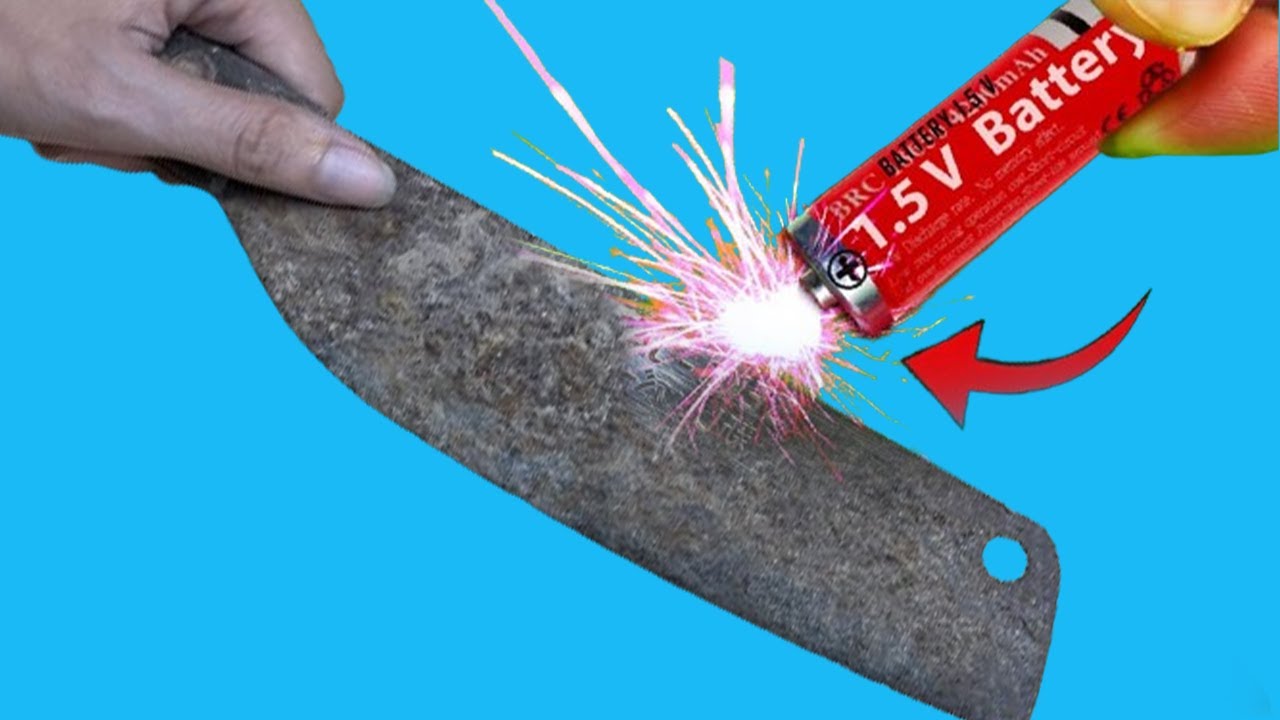Great Idea for Repairing Knife With 1.5V Battery that Even Master Had To Learn | DIY Science Trend