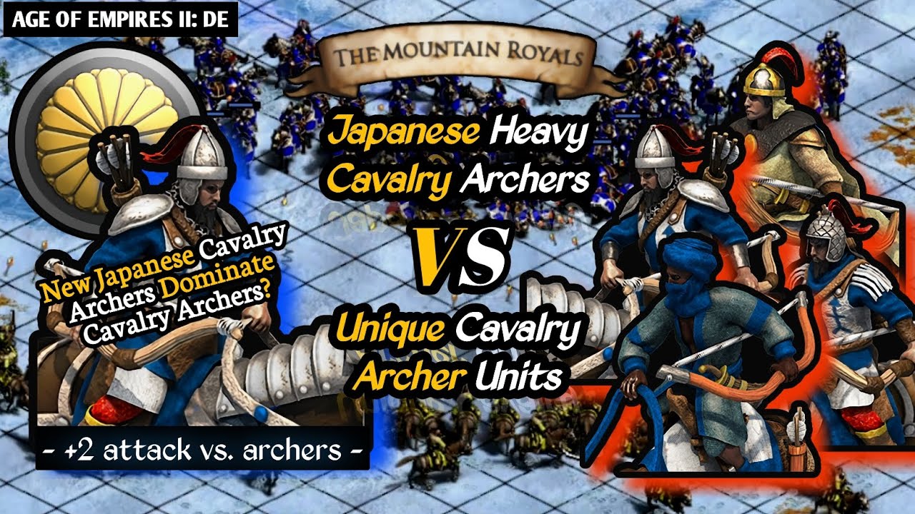 AOE II: DE | Japanese Heavy Cavalry Archers vs Unique Cavalry Archer Units (Equal Resources) |