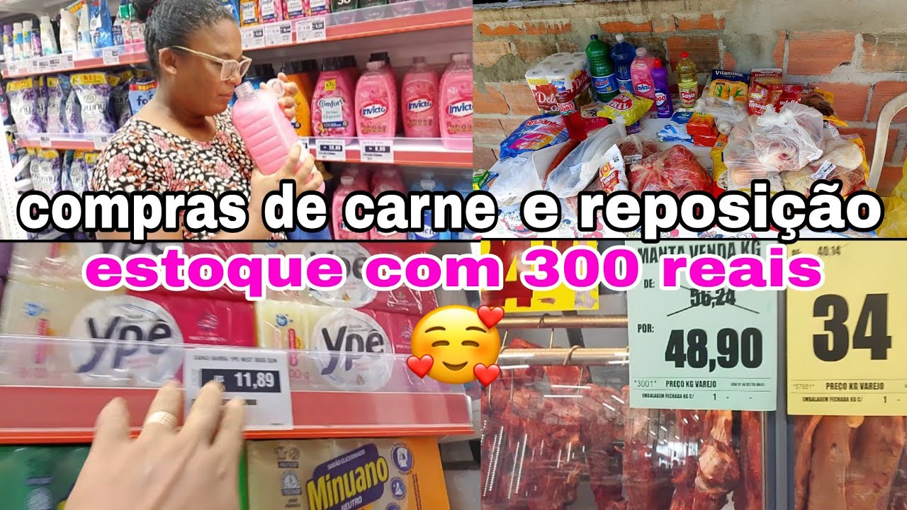 Compras de Reposição de produtos de limpeza+ mistura🛒 Com pouca grana 😢