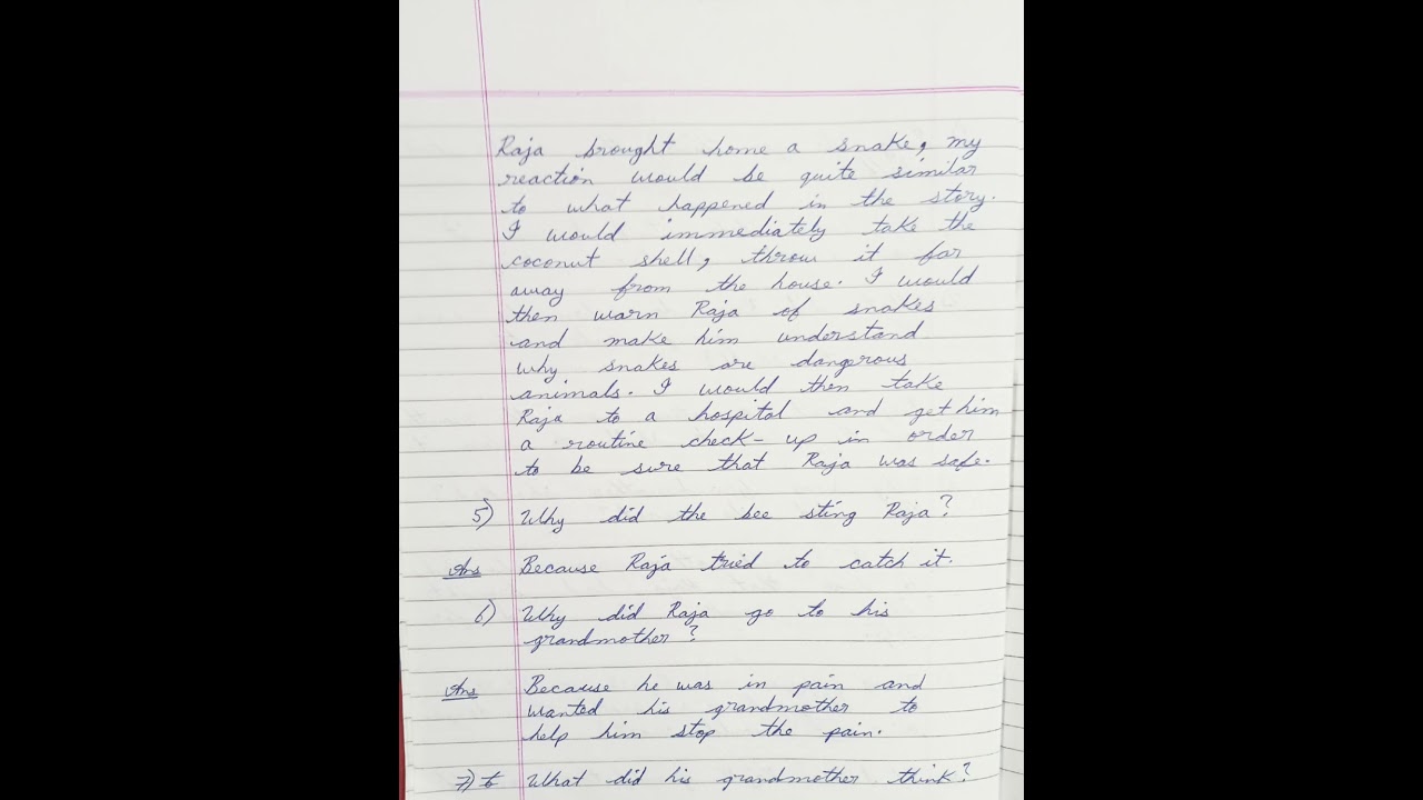 nios class 10 2024 English chapter 1 snake bite intext question answer solved