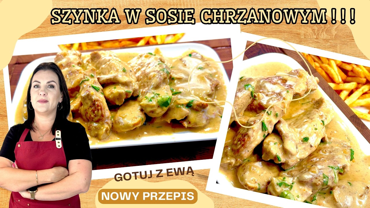 SEKRET idealnej pieczeni z SZYNKI? Ten kremowy sos CHRZANOWY!!!