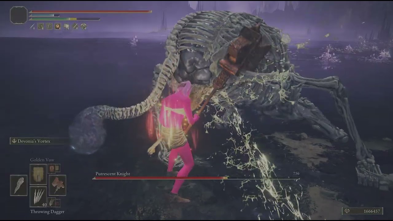 C.Weapons 20 fai/str (Putrescent knight) no hit