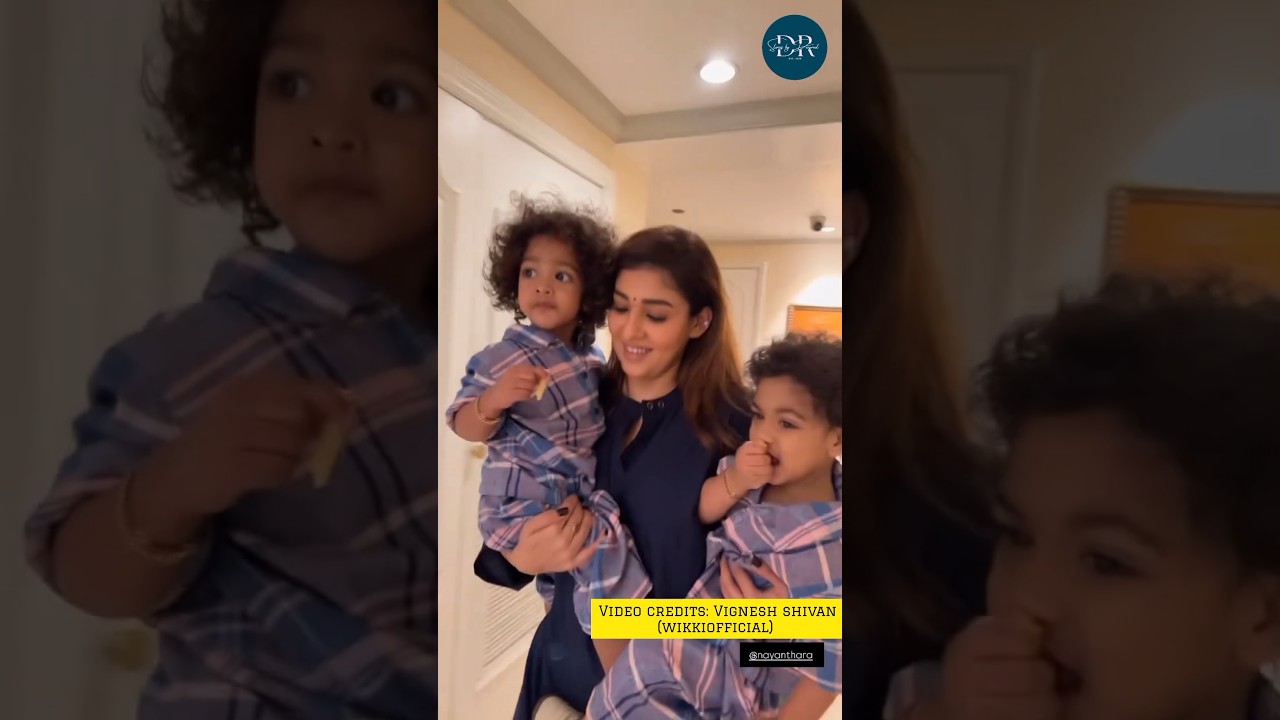 Just in: #nayanthara 🥰 with her two adorable #kids #vigneshshivan #trending #nayan