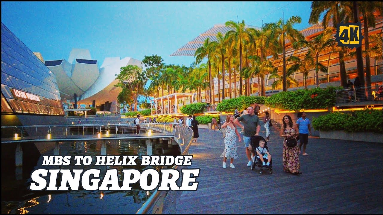Marina Bay Sands to Helix Bridge | Singapore | 4K