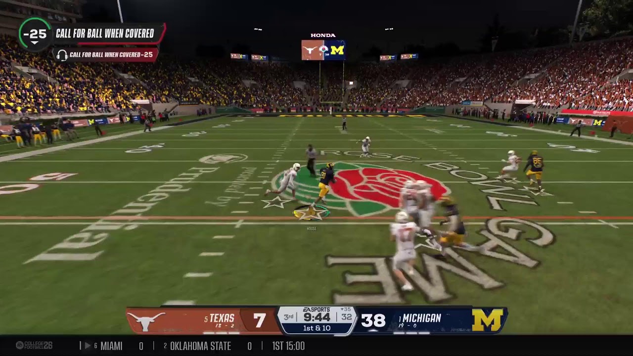 WR1 Senior Season Rose Bowl vs Texas