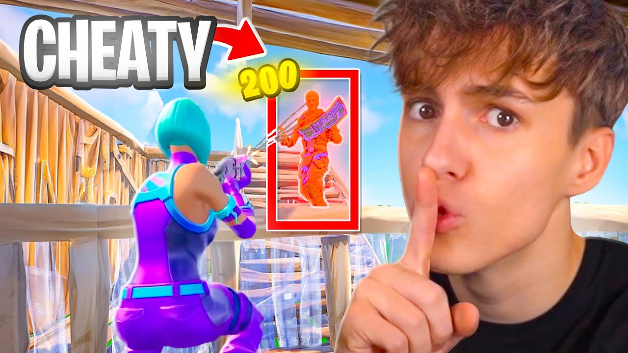 Trollím S Cheatama Na Mojí 1v1 Mapě Ve Fortnite..