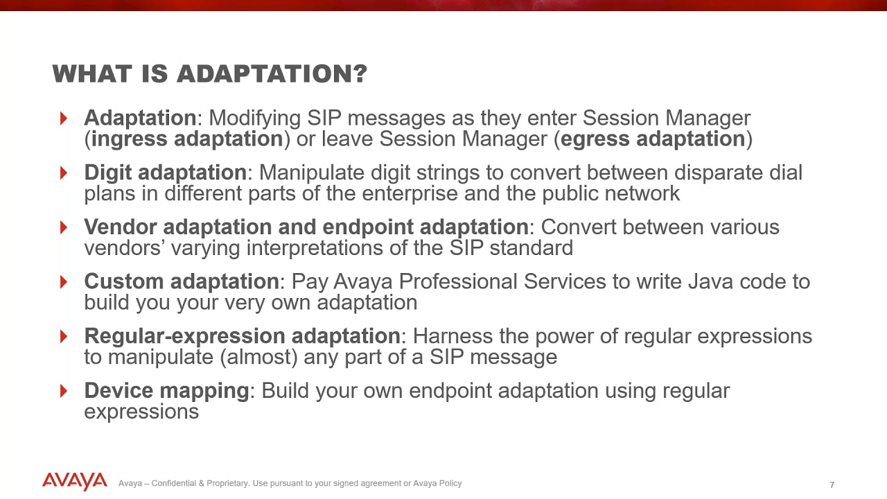 Avaya Aura Session Manager Adaptation: Manipulating SIP Messages in Wondrous Ways