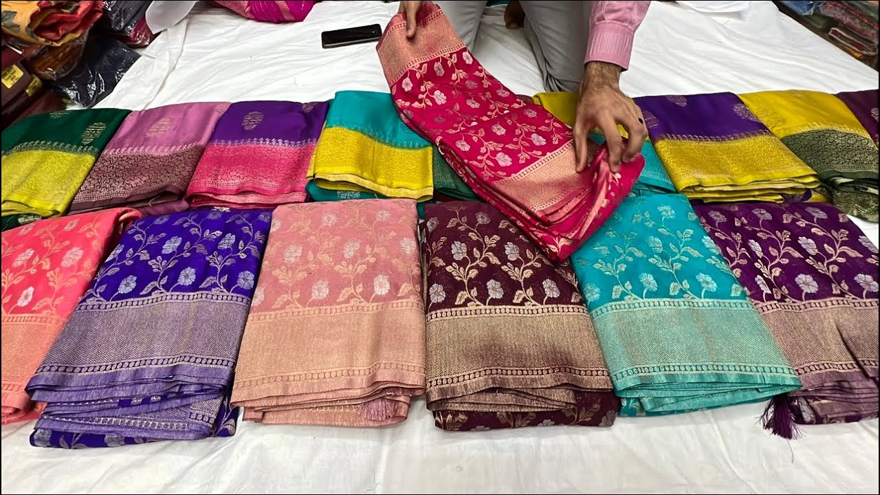 Chickpet Bangalore wholesale Boutique sarees||Single saree courier available