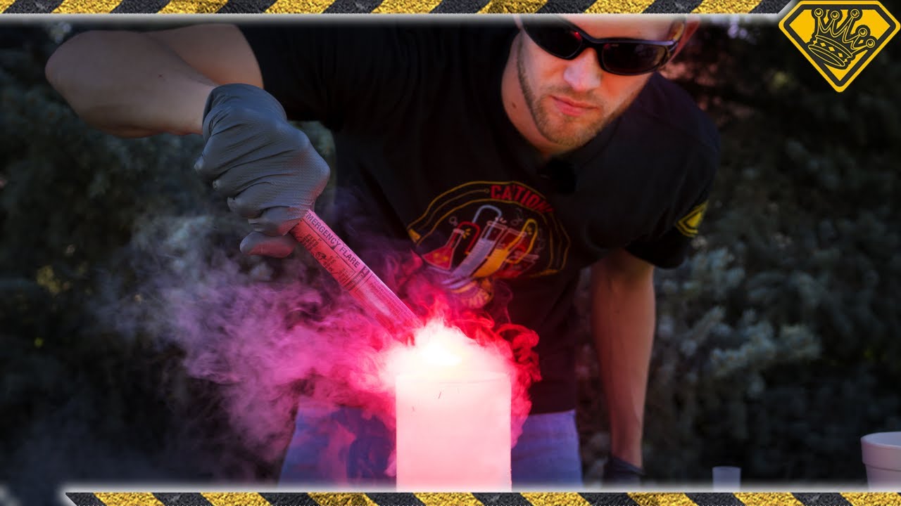 Road Flare vs Liquid Nitrogen! TKOR Busts Out On Some Cool Road Flare Tricks!