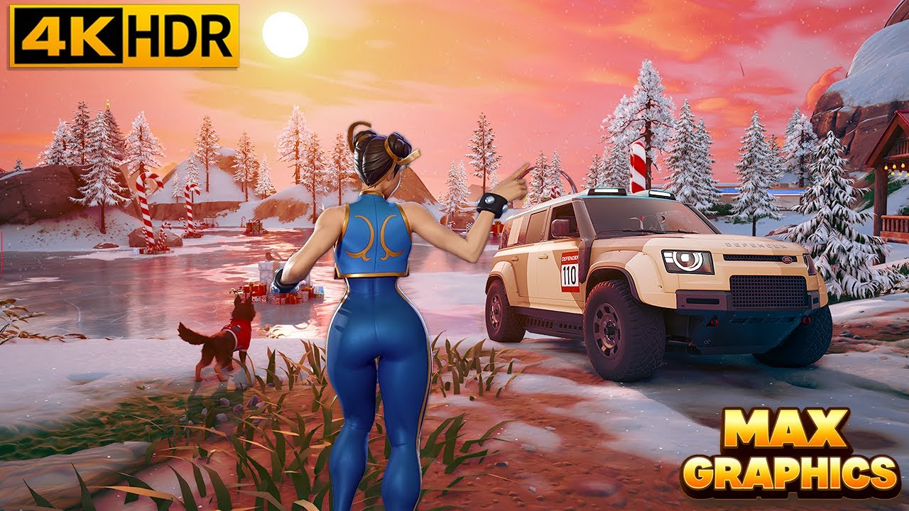 Fortnite 4K Max Graphics Zero Build Gameplay | Defender D7X-R (New Vehicle)