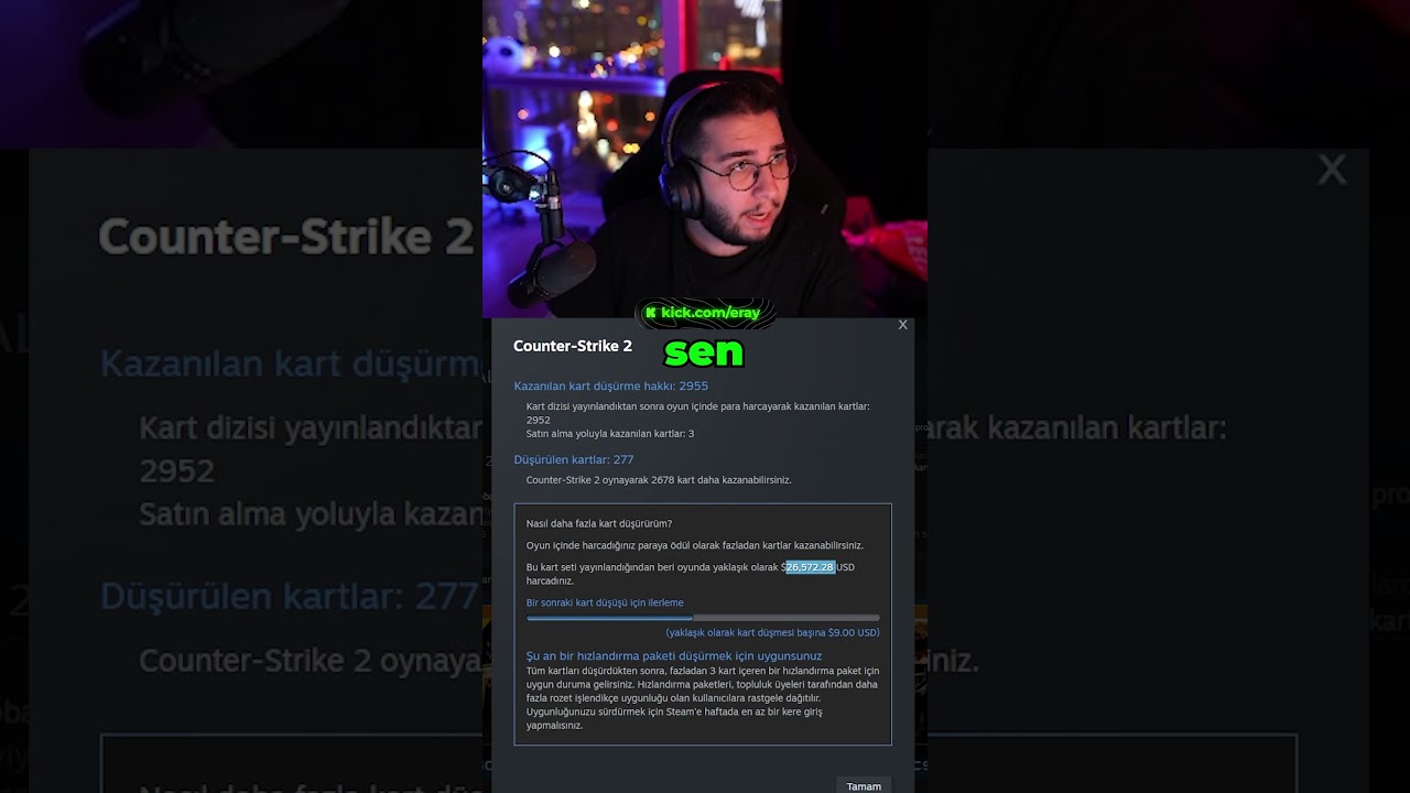 ERAY'IN STEAME YATIRDIĞI TOPLAM PARA! #shorts