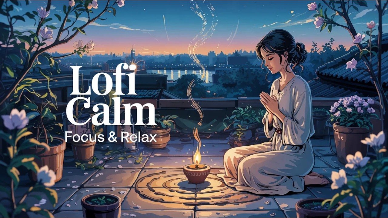 Lofi Calm —  Focus & Relax | 70 BPM Felt Piano, Harp & Strings (NO ADS)