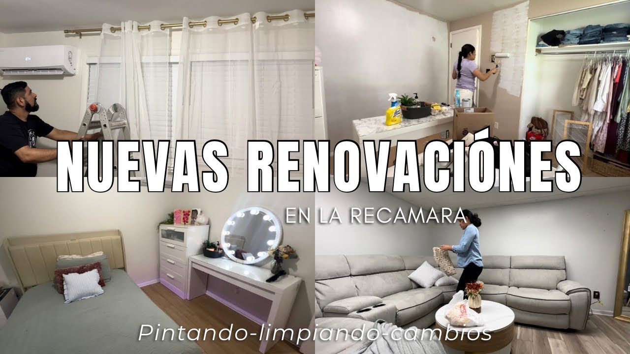 COLOCAMOS EL CORTINERO 🪟| PINTANDO LA RECAMARA 🖌️ (comenzando los cambios )