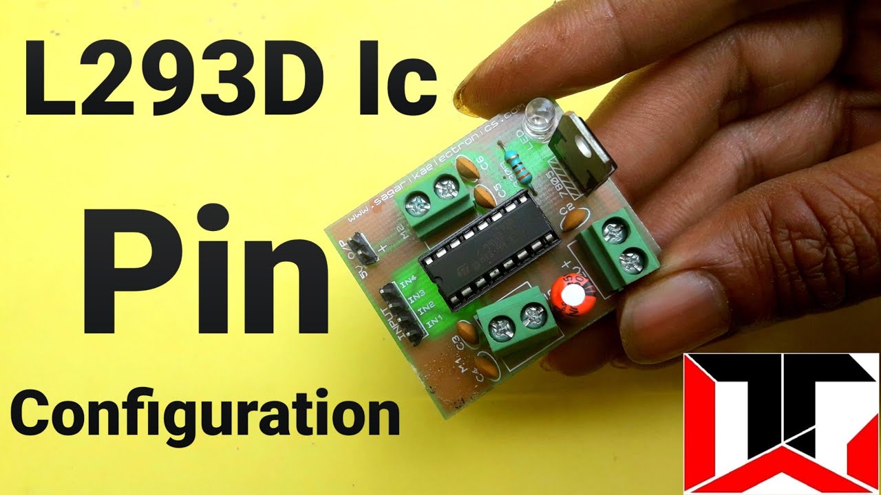 L293d motor driver IC/Pin configuration/interfacing/Experiments 24&times;7