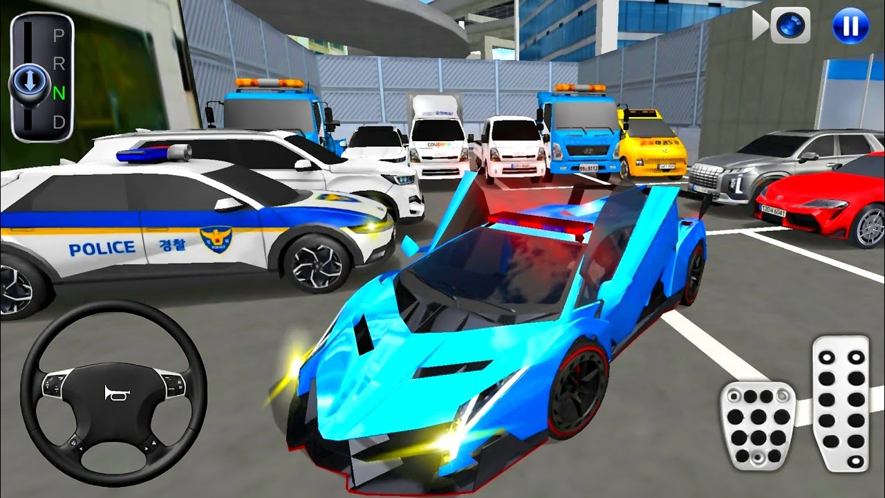 New Blue Lamborghini For Parking - 3D Driving Class Android Gameplay || Android Games - 2025