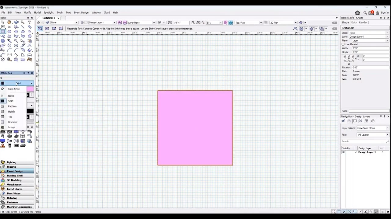 Vector Works Training Lesson 1