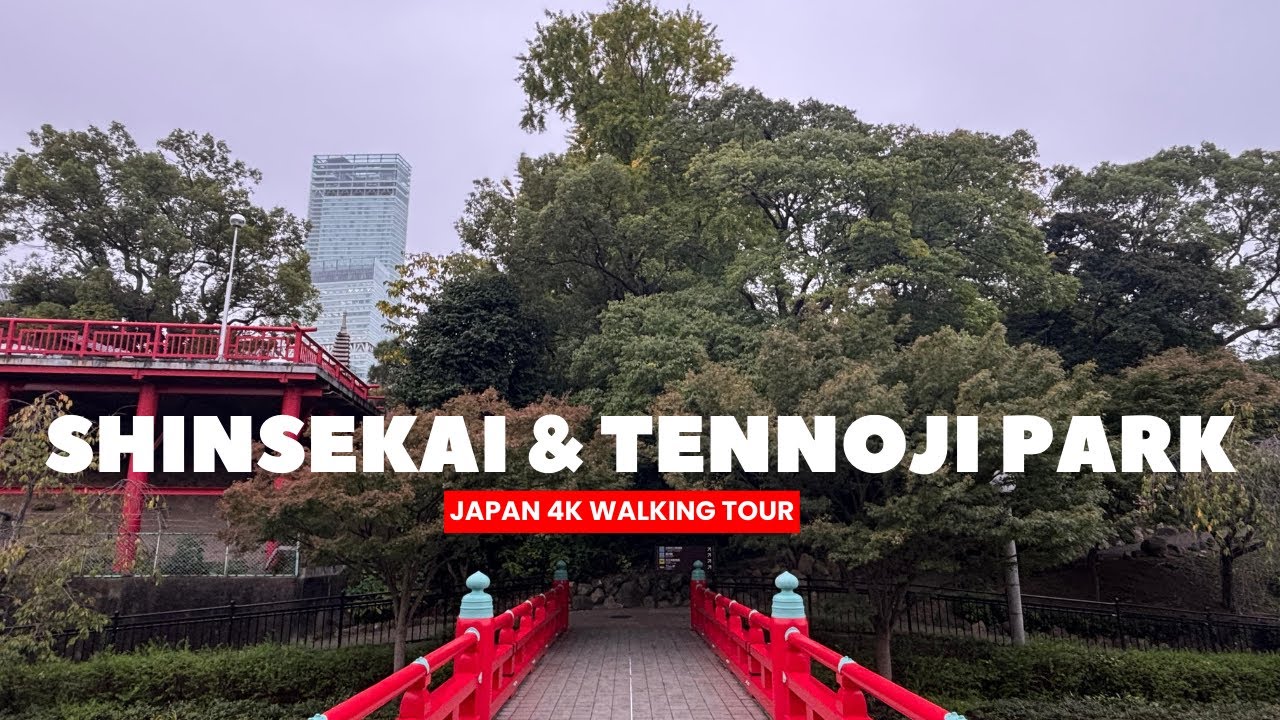 OSAKA, JAPAN Walking Tour | Everyday Life in Shinsekai & Tennoji Park - 4K 60FPS