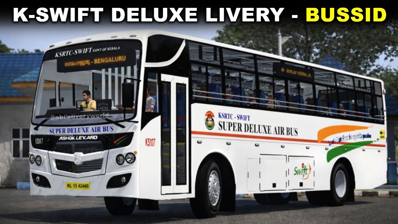 ⚪ KSRTC SWIFT DELUXE WHITE LIVERY Release for BUS SIMULATOR INDONESIA 