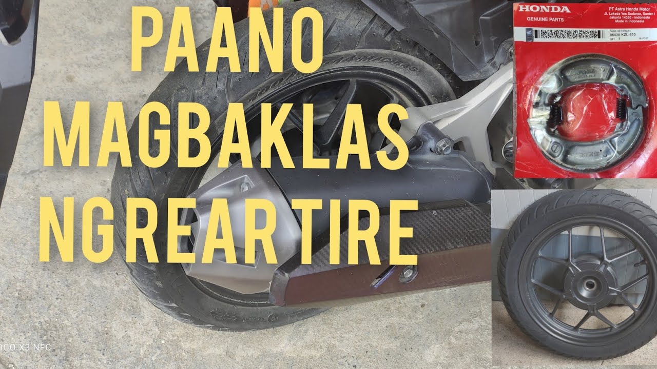 Rear Tire Removal | Brake Shoe Replacement | Rear Brake Adjustment | #hondaclick125i