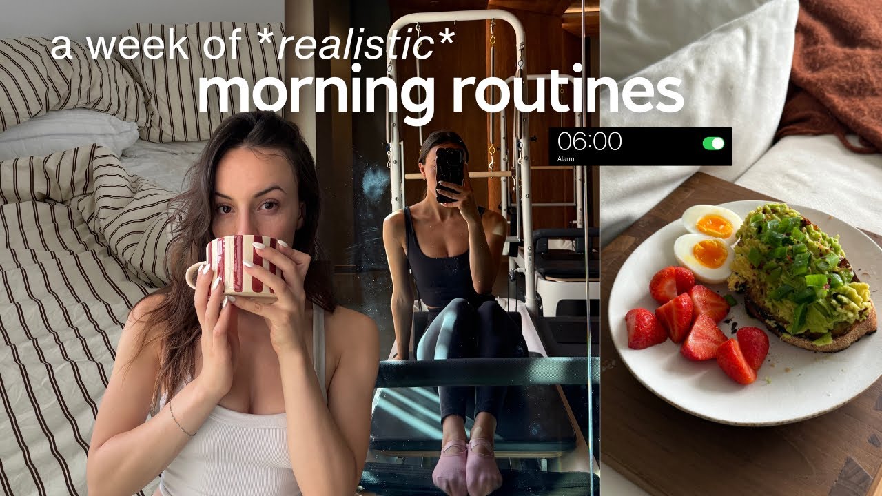 a week of morning routines | early morning motivation, waking up at 6 am, *realistic*