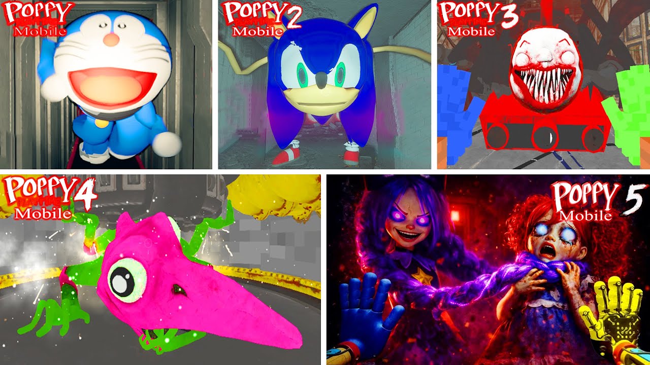 Poppy Playtime: Chapters 1, 2, 3, 4, 5  - All BOSSES and ENDINGS in BRIGHT Mode