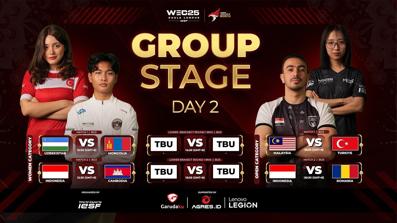 MLBB | INDONESIA vs ROMANIA - GROUP STAGE | IESF WEC25 | DAY 2