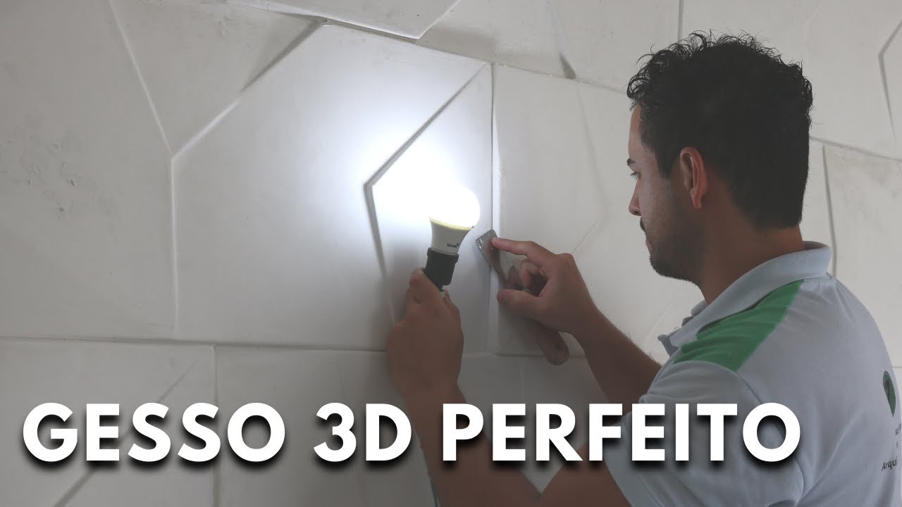 GESSO 3D PERFEITO - OLHA COMO EU FAÇO PARA DEIXAR PERFEITO O MEU GESSO 3D