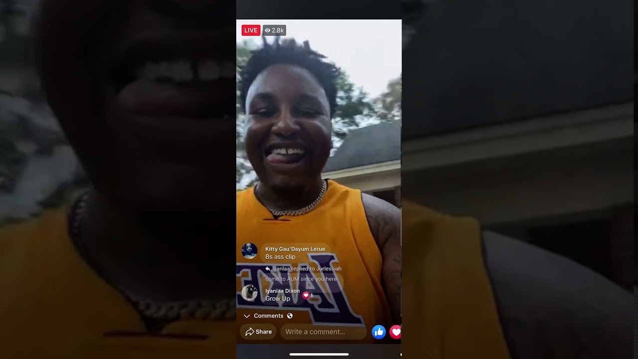 Honeycomb Brazy FB Live after getting shot at -Explained the situation