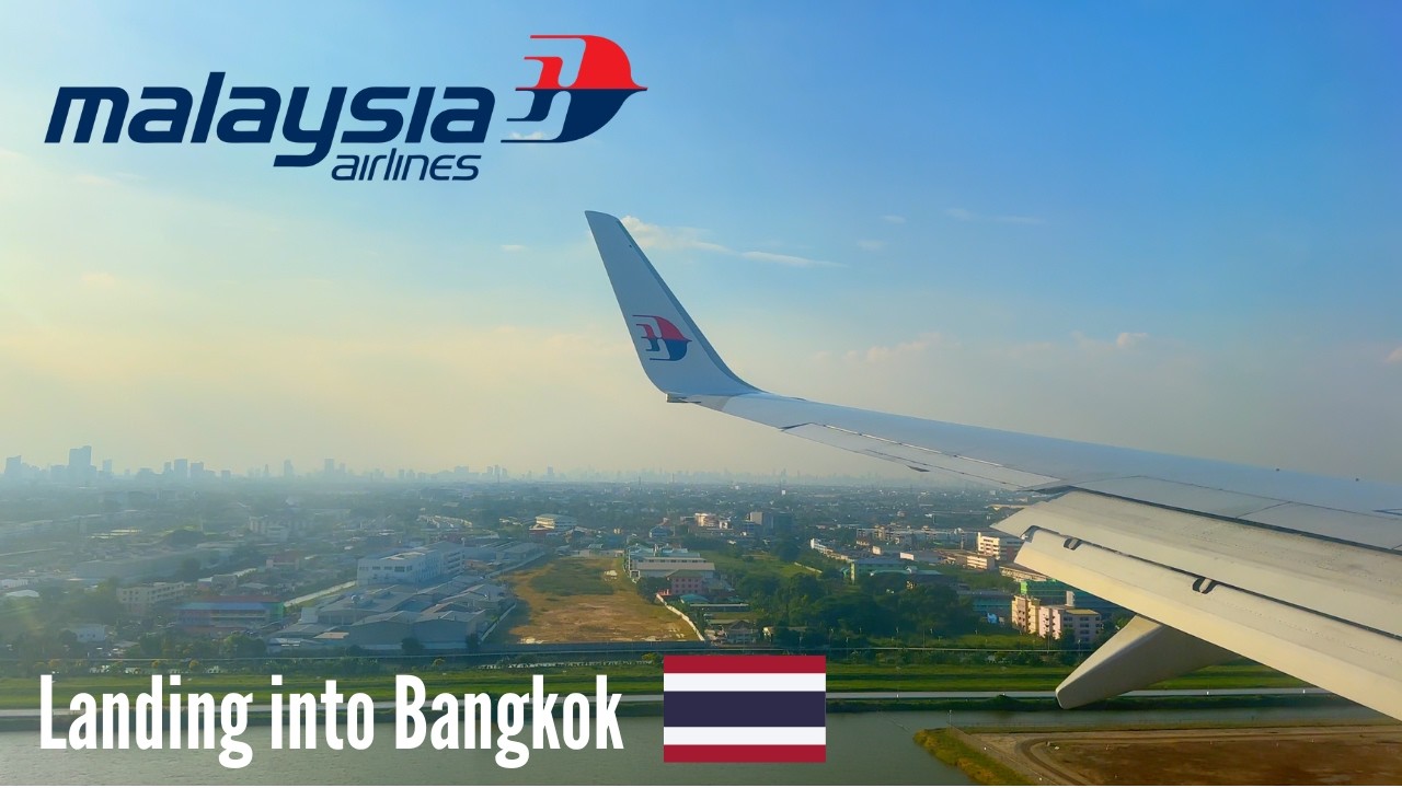 Malaysia Airlines Boeing 737-800 landing into Bangkok Sarvarnabhumi international airport 🇹🇭
