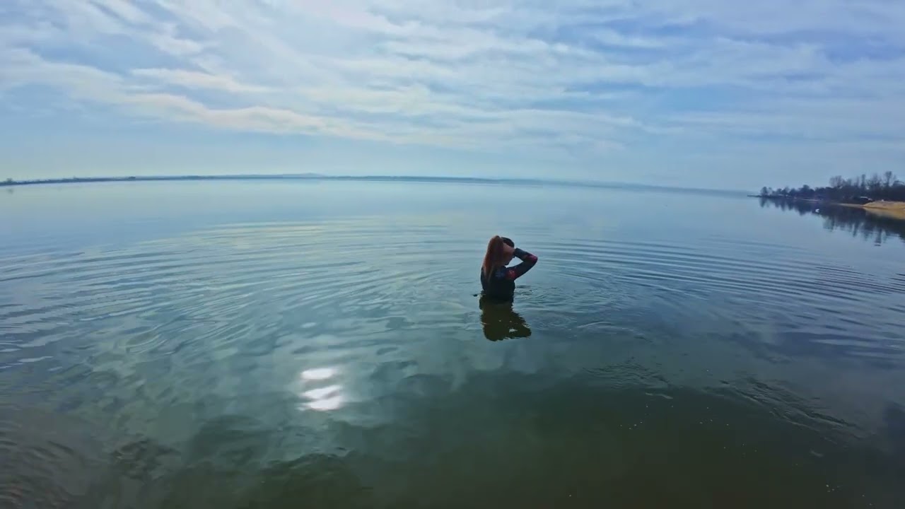 Jezioro Nyskie Morsowanie koniec zimy - DJI Avata 2
