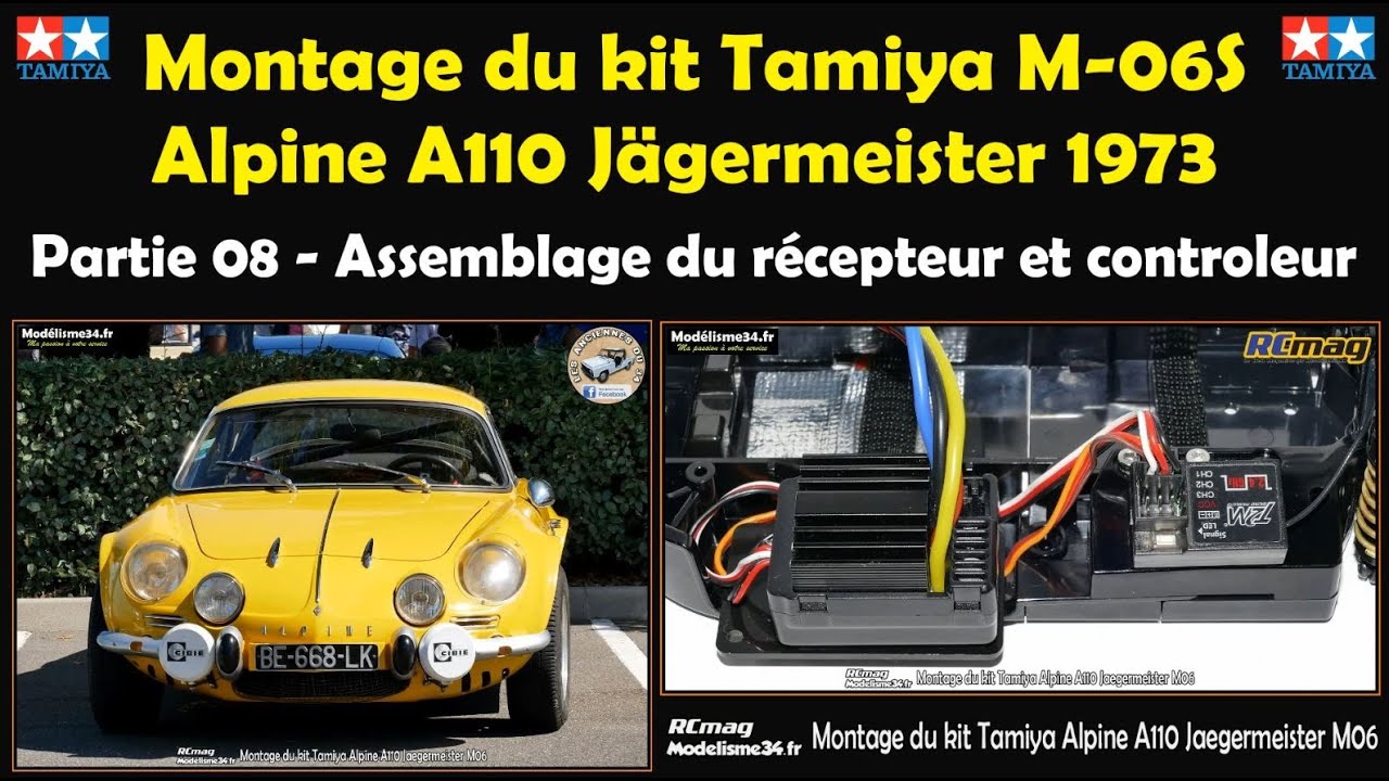 Montage du kit Tamiya Alpine A110 sur châssis M-06S - Partie 08 le contrôleur et le récepteur