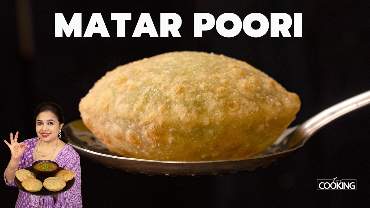 Matar Ki Poori Recipe | Stuffed Green Peas Puri | Easy Breakfast Recipe