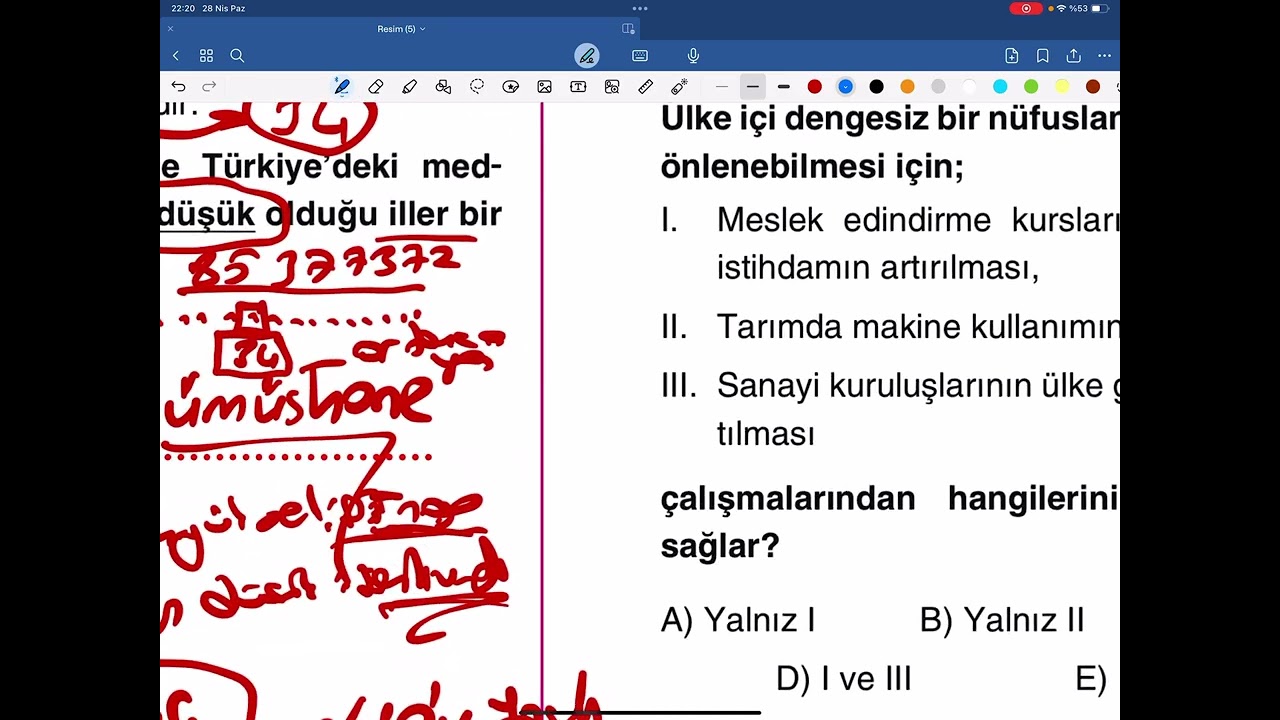 Türkiye nüfusu ve özellikleri soru çözümü