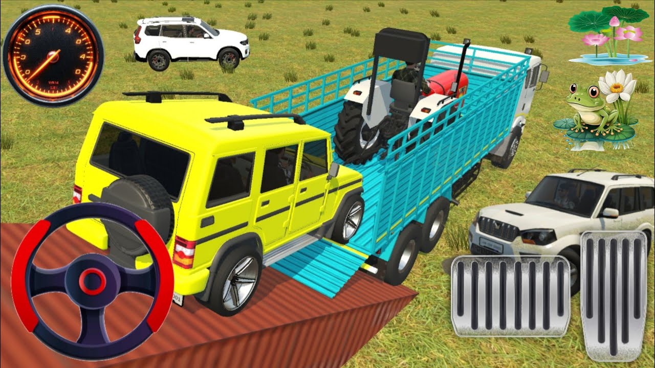 Drive Truck And Unloading Tractor And Bolero In Game 🤩 #truck #tractor #bolero #gaming @Gaming2.999