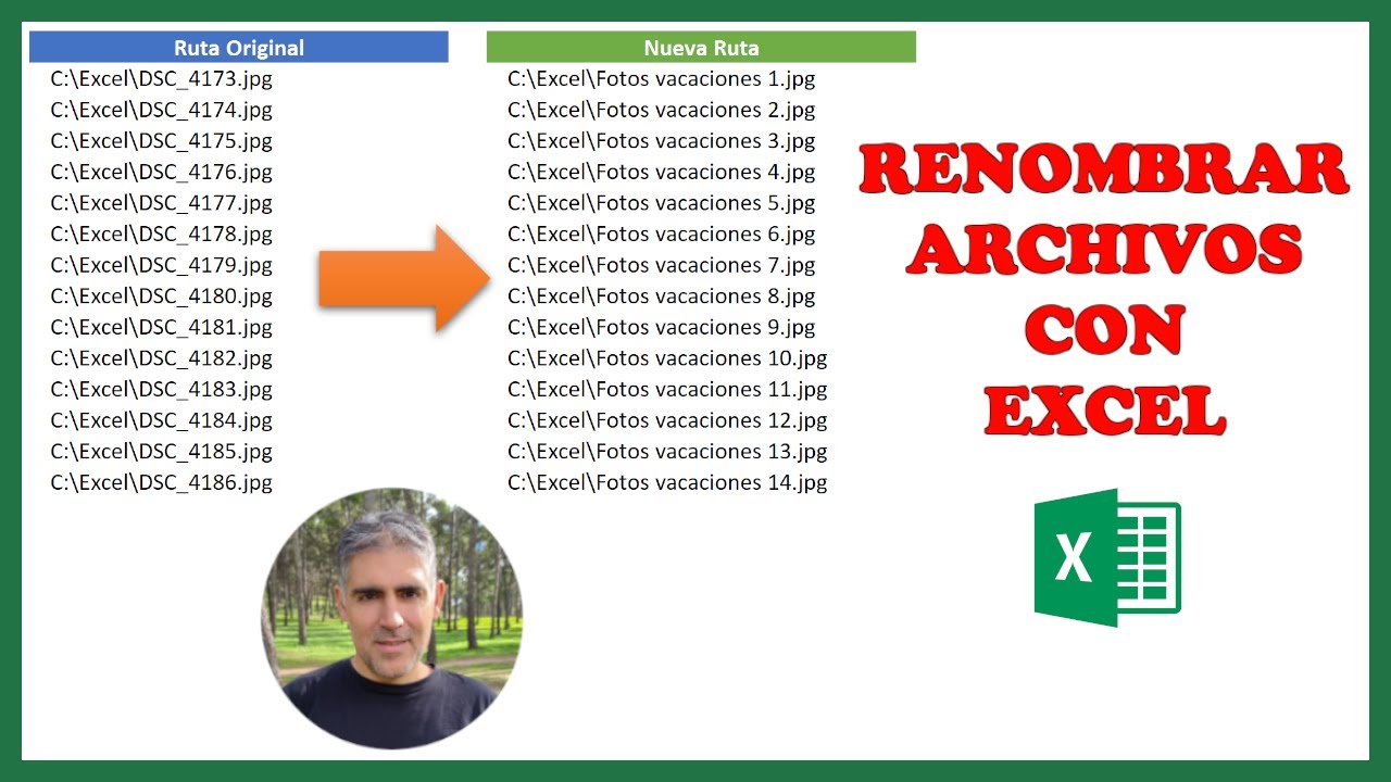Cambiar nombres de archivos y carpetas 📁 con Excel de manera masiva. Curso de Excel Avanzado