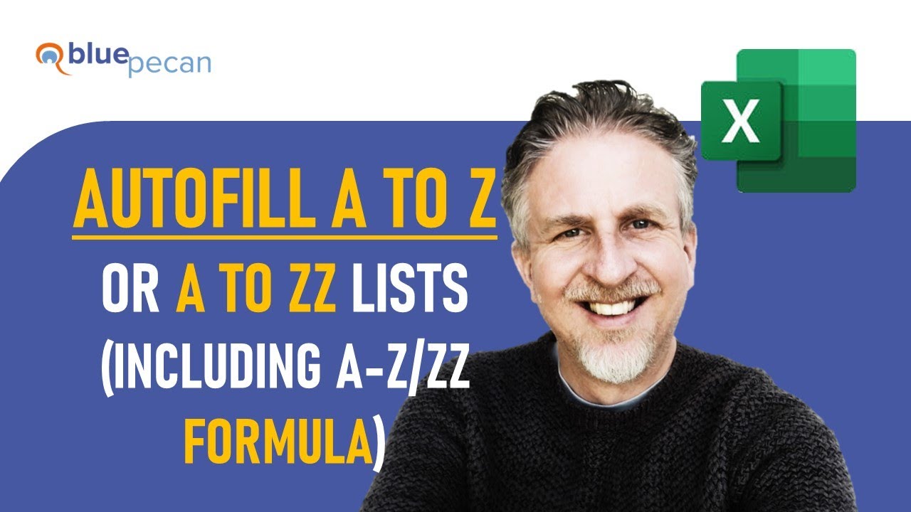 Как автоматически заполнить от A до Z (или от A до ZZ) в Excel | Формула сортировки по алфавиту в...