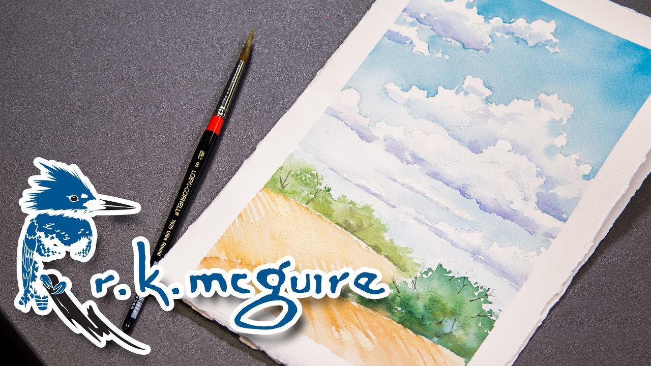 How to Watercolor Paint Clouds | R K McGuire