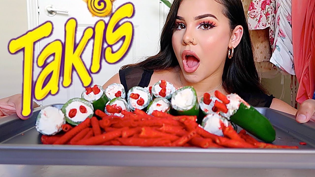 VIRAL TIKTOK JALAPEÑOS WITH CREAM CHEESE & TAKIS MUKBANG!!!