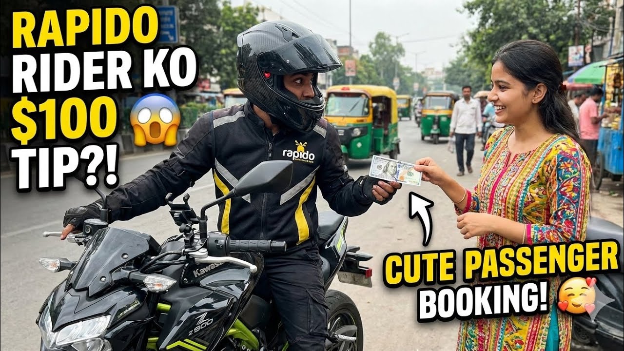 Z900 Par Rapido? 😱 Cute Girl ki booking aa gayi! | Reaction Video