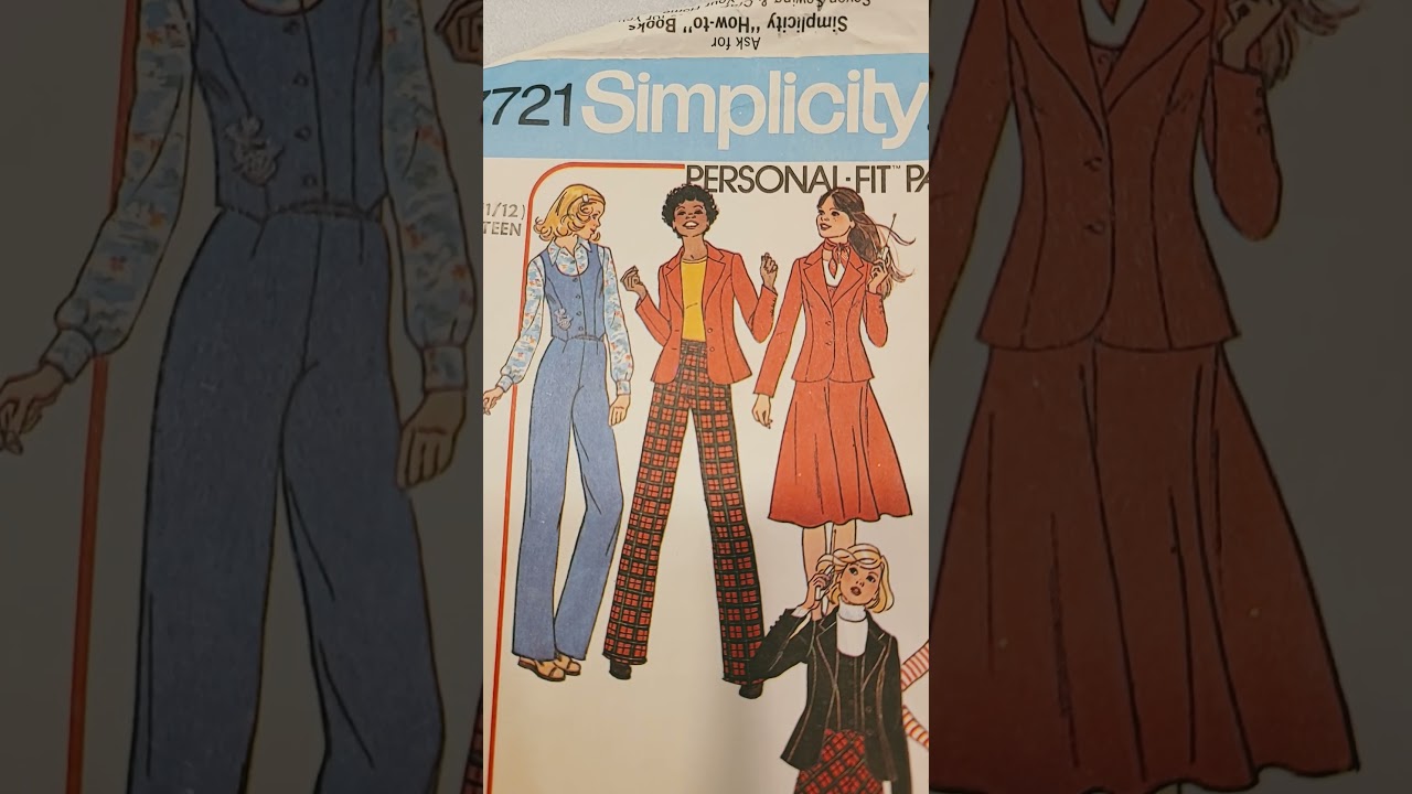 Simplicity 1976 Ladies Jacket Vest Skirt Pants Pattern for sale $8 + shipping #shorts #pattern