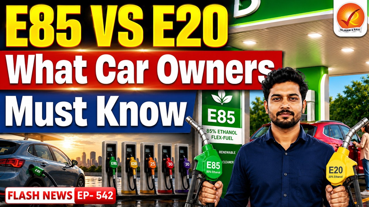 E85 vs E20:Why India is Moving Towards Higher Ethanol Blending? Flex-Fuel Vehicles & Energy Security
