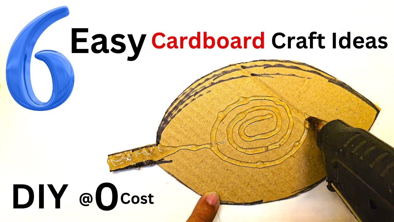6 EASY Cardboard Craft Ideas | DIY @ 0 Cost | Wall Decoration Ideas | UNIQUE Home Decoration Ideas