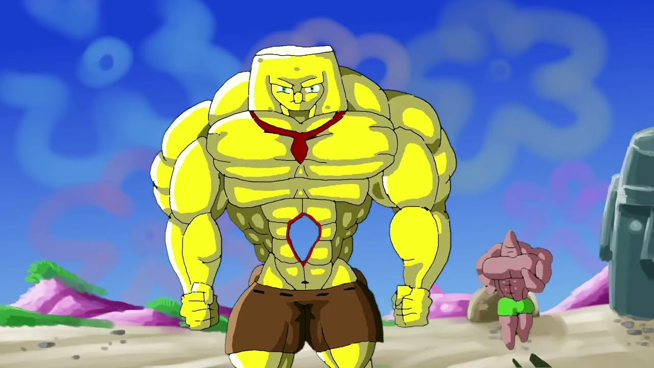 SpongeBob Parody Anime - Patrick and SpongeBob vs Bubble Bass (Original Krita Animation)