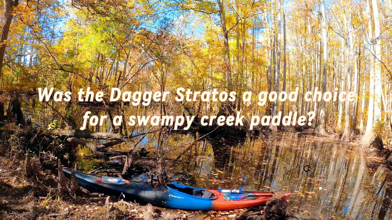 Paddling Kirbys Creek in a Dagger Stratos 14.5
