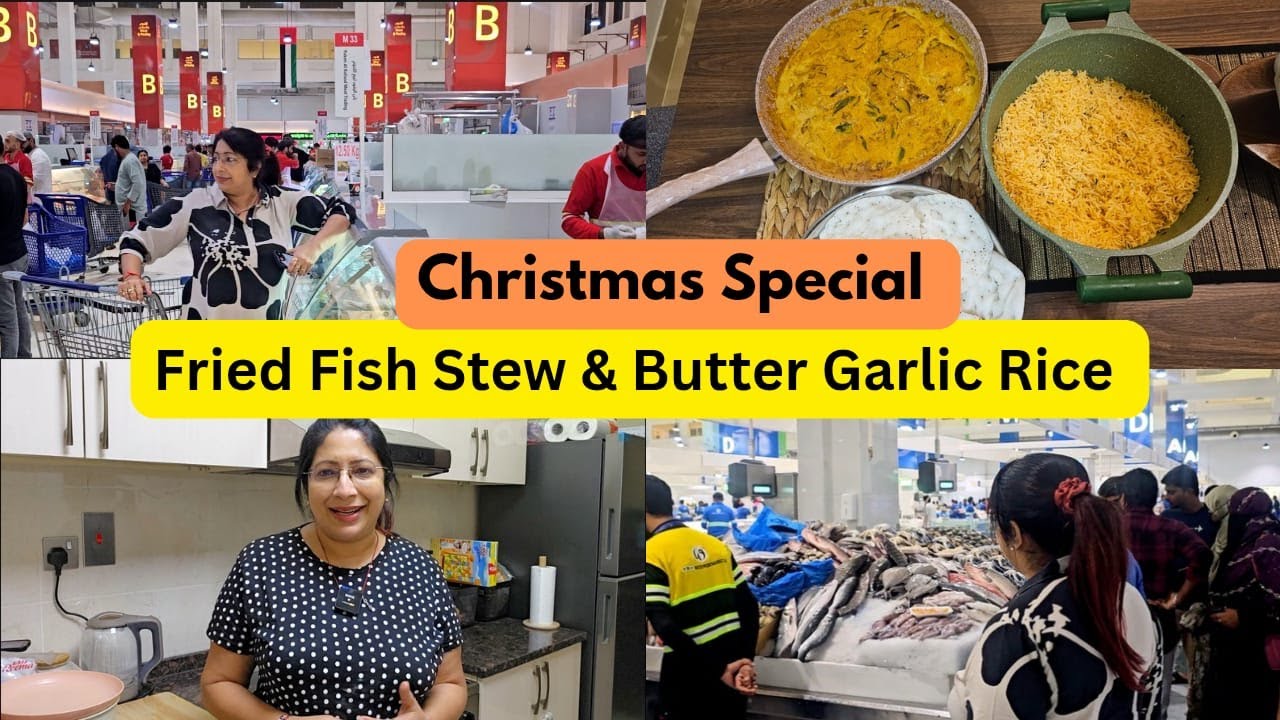 Christmas Series 2024 Ep1: How To Make Fried Fish Stew | Butter Garlic Rice | Easy Paal Appam