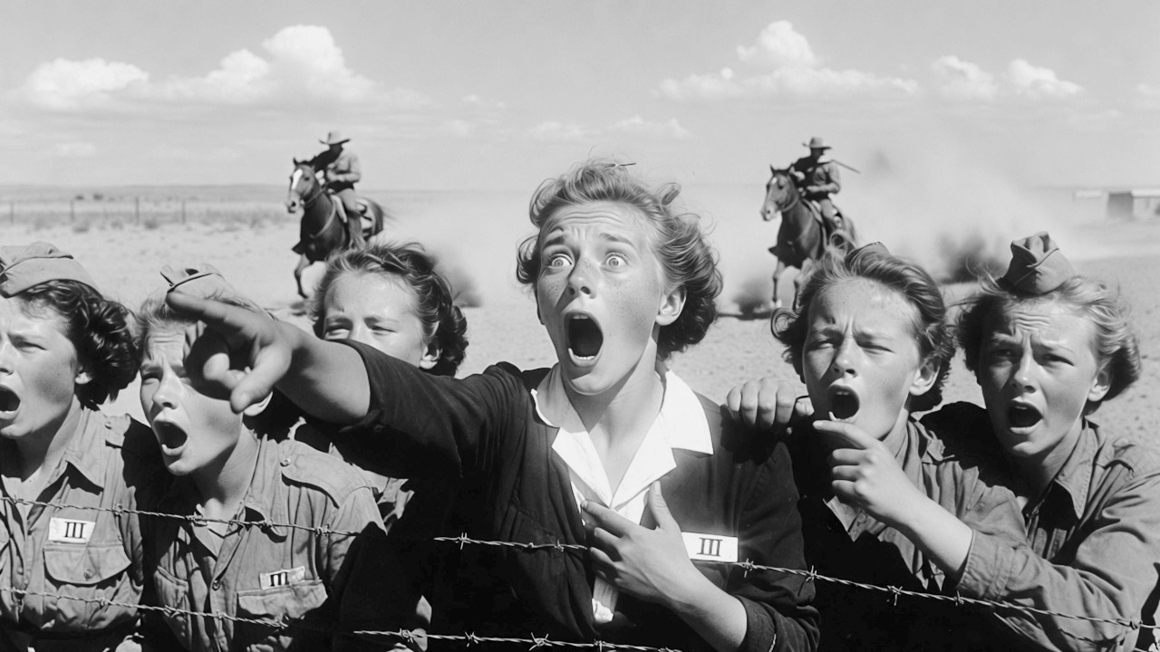 “Real Cowboys!” — German Women POWs Stunned Seeing Texas Cowboys on Horseback