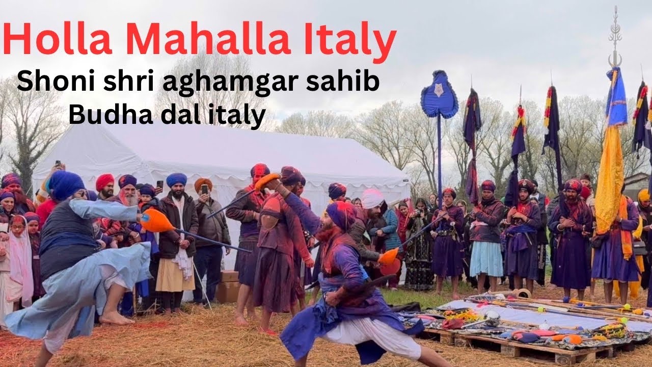 Italy holla mahalla 2025 shining shri aghamgar sahib budha dal
