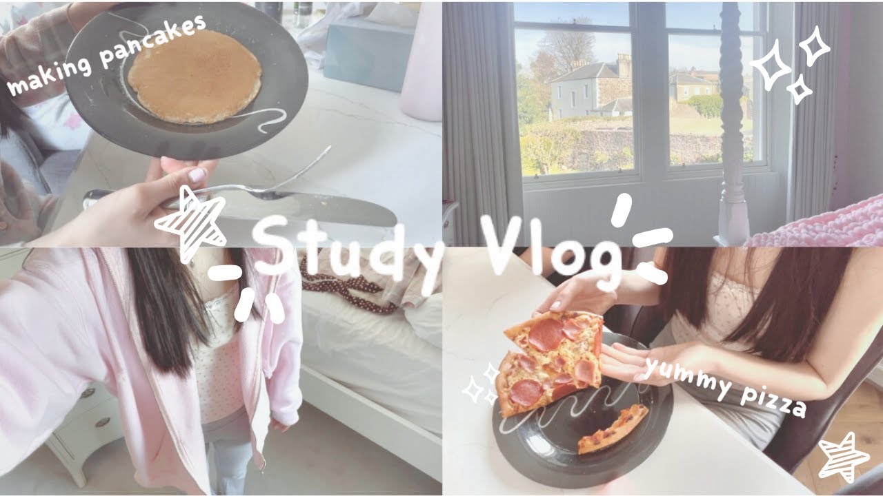 End of year exams study vlog ₊˚⊹♡ | morning routine, making breakfast, studying 🎀