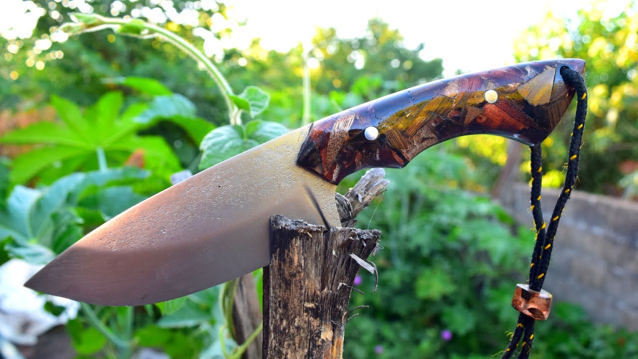FABRICACIÓN DE CUCHILLO BUSHCRAFT (cabo de micarta casera)