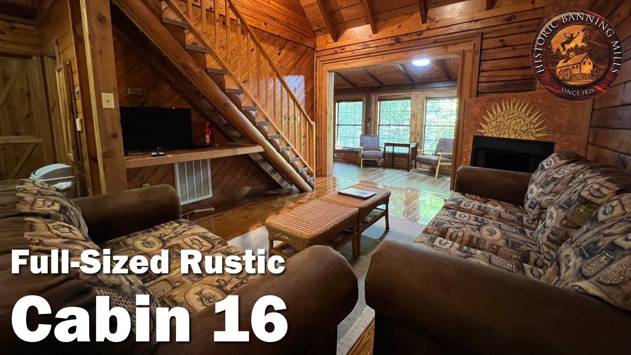 Walk Through Full-Sized Rustic Cabin 16